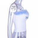 Top sin tirantes peludo para mujer 6