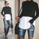 Suéter combinado de mujer 5
