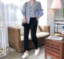 Suéter combinado de mujer G297 5