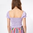 Dámský kostkovaný crop top A1049 5
