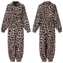 Långärmad skjorta jumpsuit för kvinnor 8