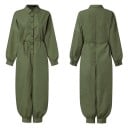 Långärmad skjorta jumpsuit för kvinnor 11