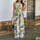 Blommig ärmlös jumpsuit B852 för kvinnor 3