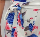 Blommig jumpsuit för kvinnor med volanger 6