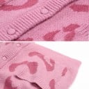 Suéter de leopardo para mujer con botones 5