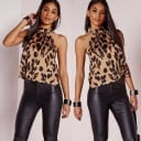 Top de leopardo para mujer A160 3