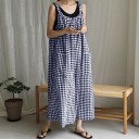 Rutig sommar jumpsuit för kvinnor 5