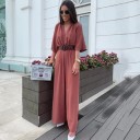 Dam sommar jumpsuit med bälte 3