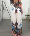 Sommar jumpsuit för kvinnor med knytband bak 3