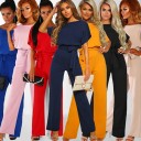 Sommar jumpsuit för dam med knytband i midjan 8