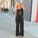 Sommarrandig jumpsuit för kvinnor A2023 4