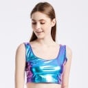 Dámský metalický crop top B235 8