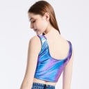 Dámský metalický crop top B235 11