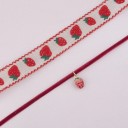 Damhalsband med jordgubbar 4