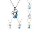 Damhalsband med katt D157 7