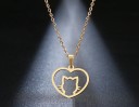 Damhalsband med katt D367 3