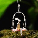 Damhalsband med kanin D448 3