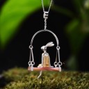 Damhalsband med kanin D448 4