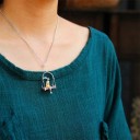 Damhalsband med kanin D448 7