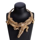 Damhalsband med krokodil 3