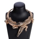 Damhalsband med krokodil 5