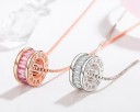 Damhalsband med cirkulärt hänge D514 3