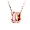 Damhalsband med cirkulärt hänge D514 4