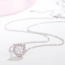 Damhalsband med cirkulärt hänge D770 4