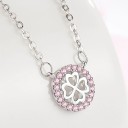 Damhalsband med cirkulärt hänge D770 5
