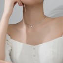 Damhalsband med kristall M106 6