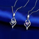 Damhalsband med kristall M123 5