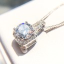 Damhalsband med kristall M128 3