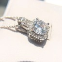 Damhalsband med kristall M128 4
