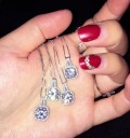Damhalsband med kristall M128 5