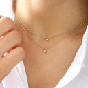Damhalsband med kristall M47 4