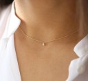 Damhalsband med kristall M47 5
