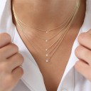 Damhalsband med kristall M6 4