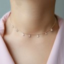 Damhalsband med kristaller M68 3