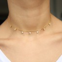 Damhalsband med kristaller M68 5