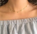 Damhalsband med kristaller M68 6