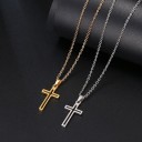 Damhalsband med kors D109 6