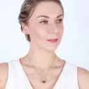 Damhalsband med runt hänge D743 5