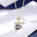 Damhalsband med rosett 3
