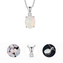 Damhalsband med opal 12