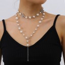 Pärlhalsband för kvinnor D276 4