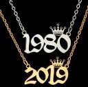 Damhalsband med födelseår D240 3