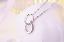 Damhalsband med kopplat hänge D840 8