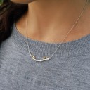 Dam halsband kvist med fåglar 4