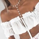 Dámský nařasený crop top A1079 7