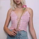 Top plisado de mujer con cordones 3